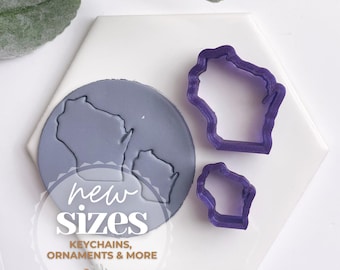 Wisconsin / Collezione Silhouette dello Stato / Taglierina per argilla polimerica / Forniture per la creazione di orecchini e gioielli