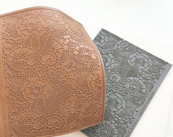 Swirly Flowers | Texture Mat | Polymer Clay Cutter Tool