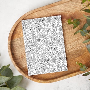 Black & White Floral Fineline | MC05 | Water Soluble Transfer Paper | Polymer Clay Image Transfers