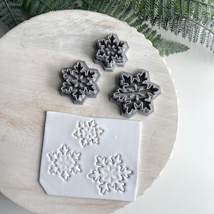Embossed Snowflake | Polymer Clay Cutter | Earring & Jewelry Maker Supplies