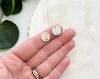 Circle Connector 12mm - Gold or Silver (10pc) | Jewelry Components | Earring Making Supplies