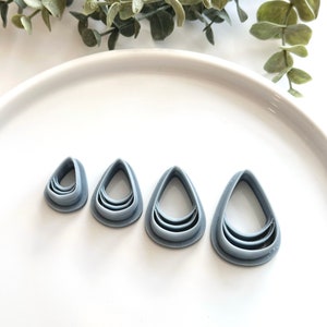 Camila, Embossed Teardrop | Polymer Clay Cutter | Earring & Jewelry Maker Supplies