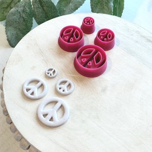 Peace Sign | Polymer Clay Cutter | Earring & Jewelry Maker Supplies