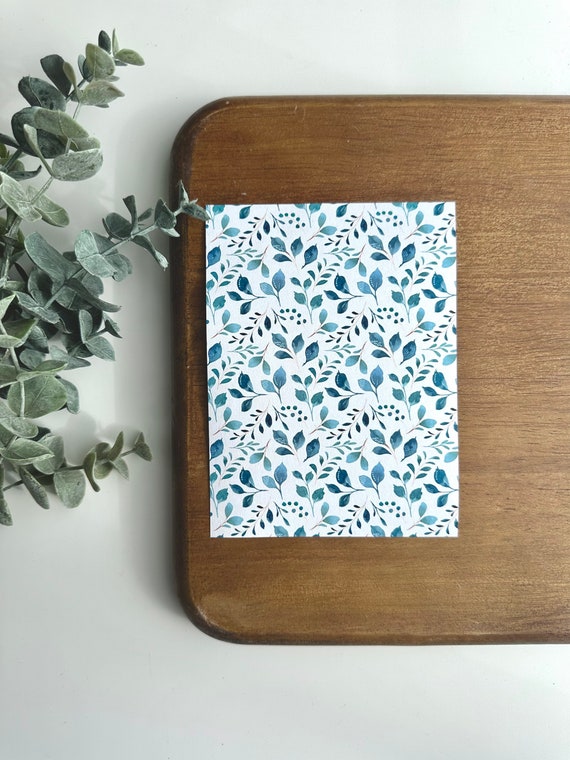 Polymer Clay Transfer Paper - Watercolor branches - Blue