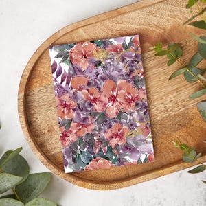 Purple & Mauve Florals | FL056 | Water Soluble Transfer Paper | Polymer Clay Image Transfers