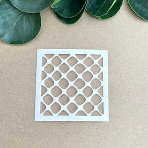 Organic Squares - Mini Stencil | Polymer Clay Stencil