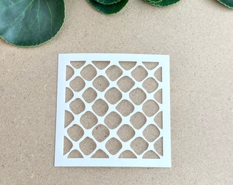 Organic Squares - Mini Stencil | Polymer Clay Stencil