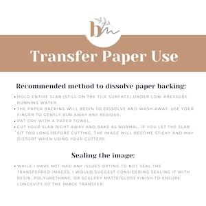 a poster with instructions on how to use transfer paper