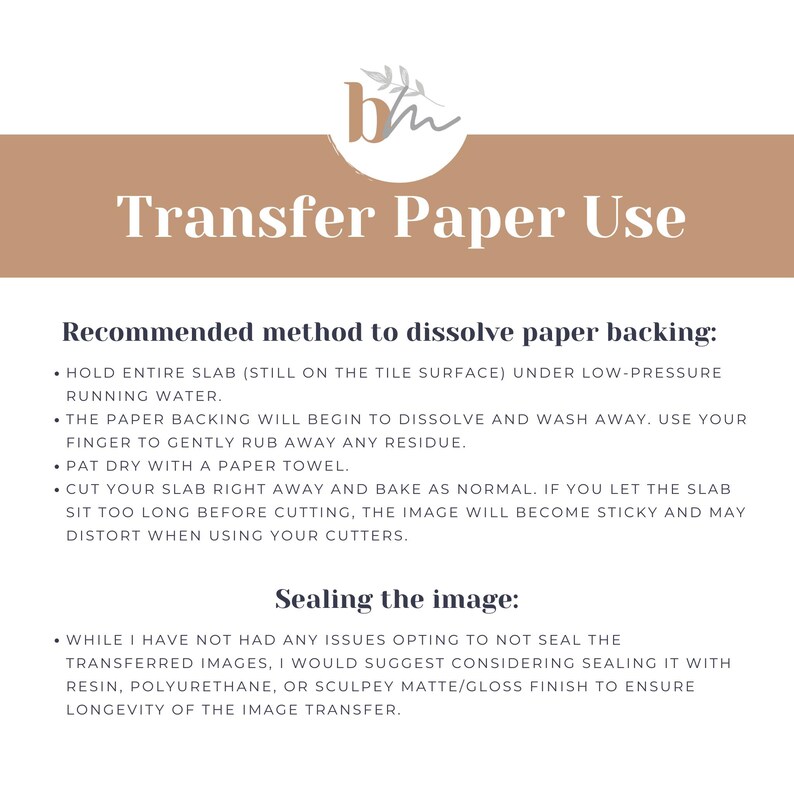 a poster with instructions on how to use transfer paper