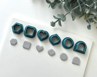 Lot de clous Basic Shapes | Emporte-pièce en pâte polymère | Accessoires pour bijoux et boucles d'oreilles
