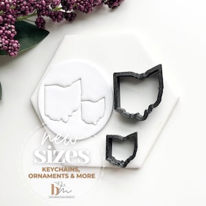 Ohio | State Silhouette Collection | Polymer Clay Cutter | Earring & Jewelry Maker Supplies