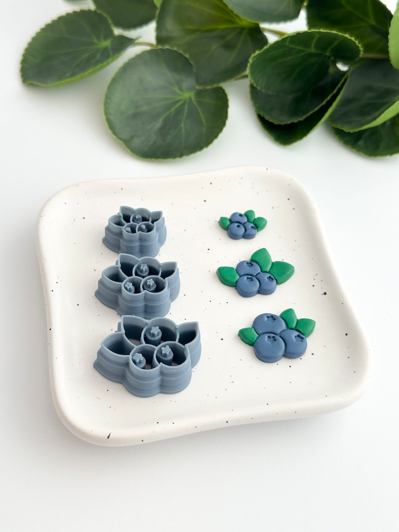 Blueberry Bunch | Polymer Clay Cutter | Earring & Jewelry Maker Supplies image 2
