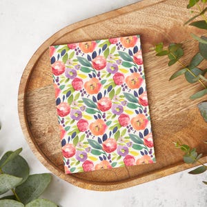 Bright Watercolor Florals A | FL026 | Water Soluble Transfer Paper | Polymer Clay Earring & Jewelry Image Transfers