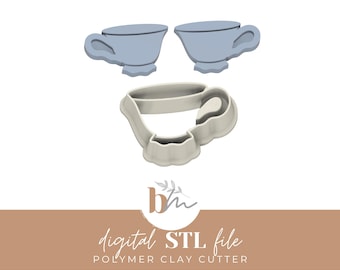 Teetasse - 6 Größen | Digitale STL-Datei | Polymer Clay Ausstechformen & Werkzeuge