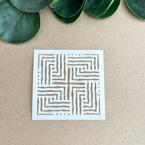 Organic Maze - Mini Stencil | Polymer Clay Stencil