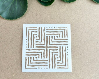 Organic Maze - Mini Stencil | Polymer Clay Stencil