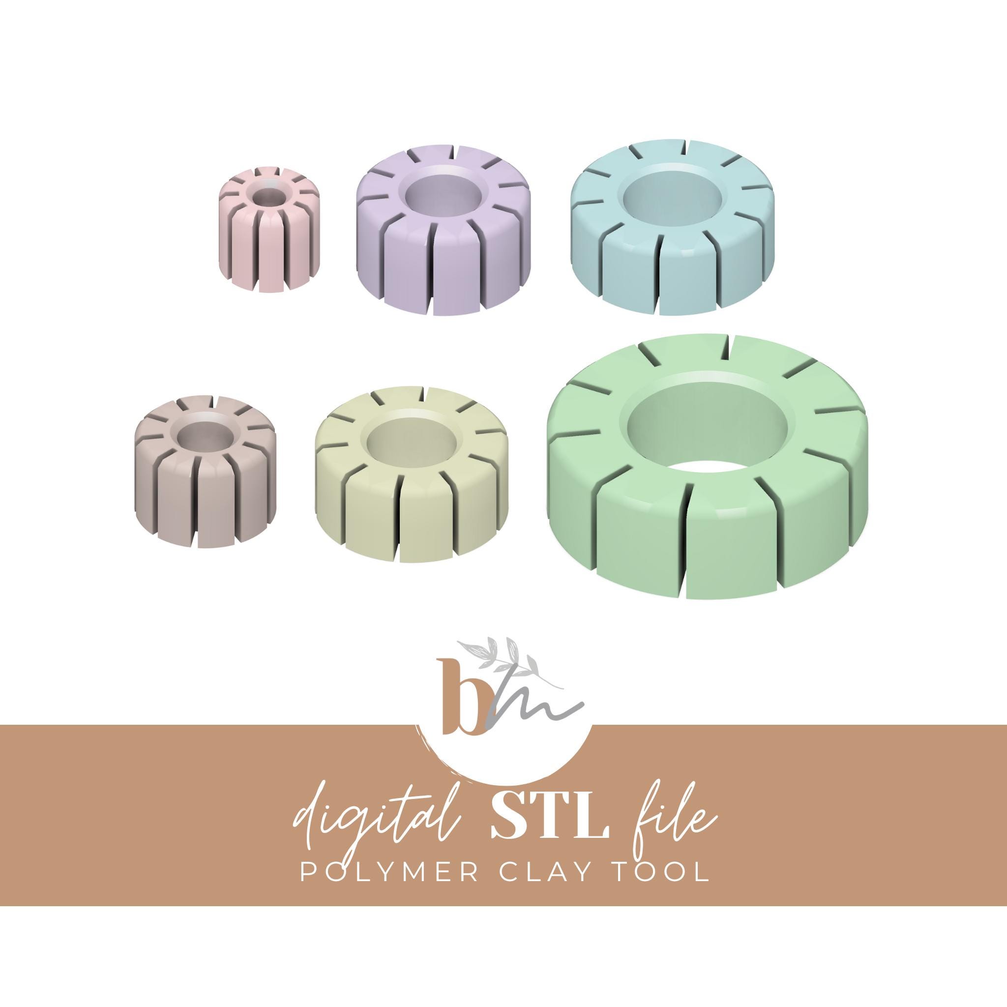 4 Guide Per Cerchi In Argilla Polimerica - Set Misure Multiple Per Creare Orecchini, Pasta Modellabile, Fondente, Forno - 2