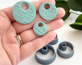 Offset Donut Circles | Polymer Clay Cutter | Earring & Jewelry Maker Supplies
