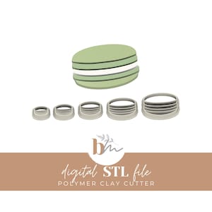 Macaron - 5 Größen | Digitale STL-Datei | Polymer Clay Ausstechformen & Werkzeuge