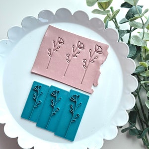Tulpenstamm | Polymer Clay Stempel | Floral, Prägestempel