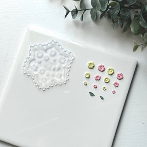 Micro Flowers & Leaves Mold | M06 | Silicone Mold | Polymer Clay Tool | Flowers