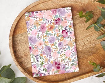 Watercolor Spring Flowers | FL010 | Water Soluble Transfer Paper | Polymer Clay Earring & Jewelry Image Transfers