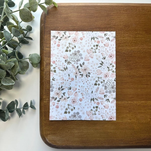 Soft Creamy Florals | FL021 | Water Soluble Transfer Paper | Polymer Clay Image Transfers