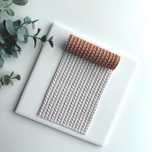 Knit Leaves | Texture Roller | Polymer Clay Cutter Tool