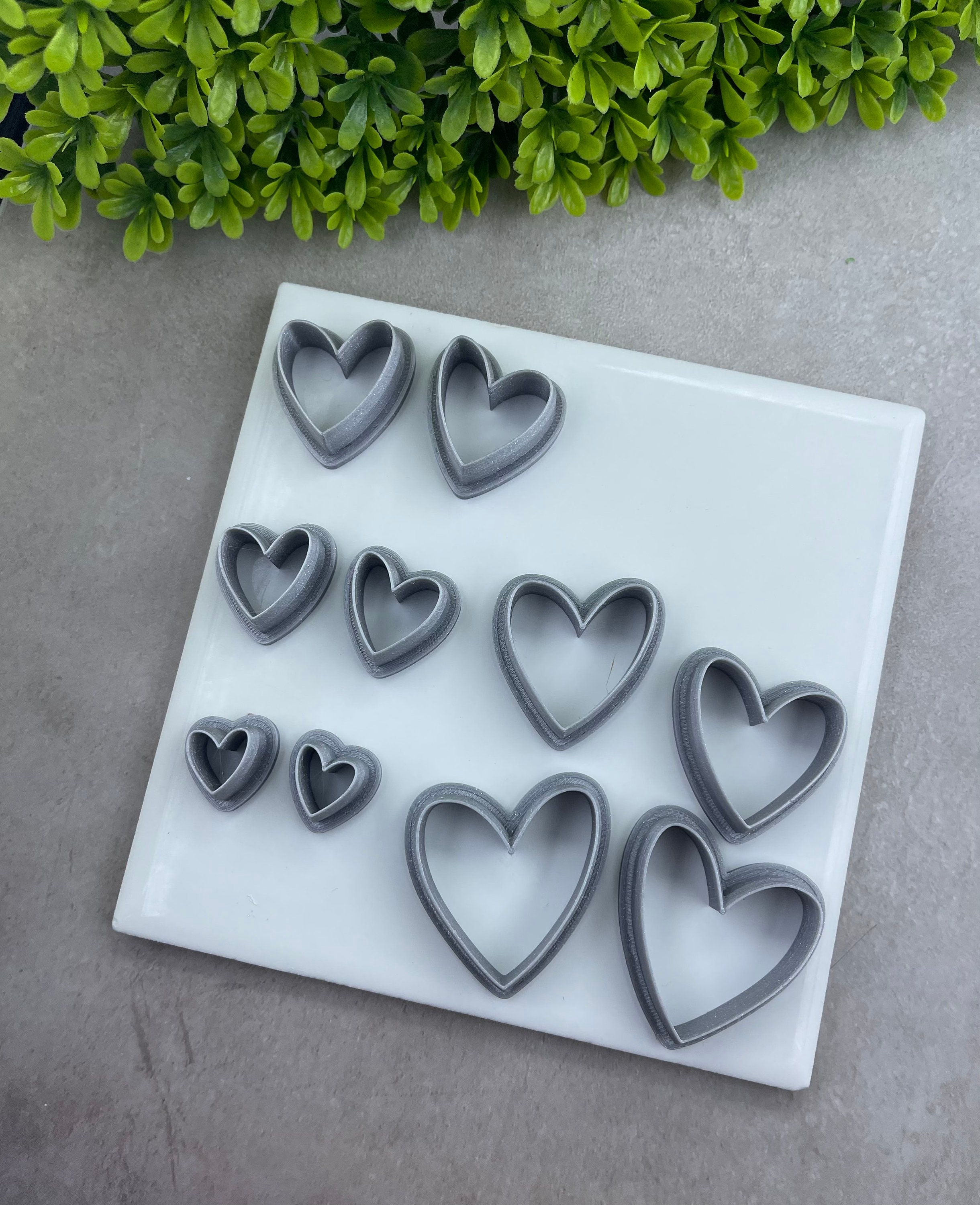 Asymmetrical Hearts - Etsy