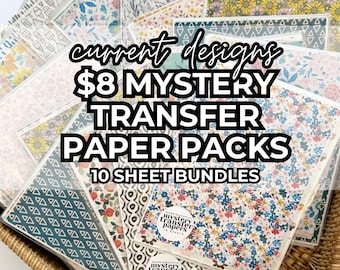 Mystery Transfer Paper Bundle - 10 Blatt - Aktuelle Kollektion | Bildtransferpapier | Polymer Clay Ohrring & Schmuck machen Lieferungen