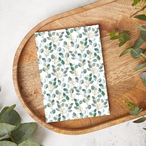 Green Watercolor Leaves | BT13 | Water Soluble Transfer Paper | Polymer Clay Earring & Jewelry Image Transfers