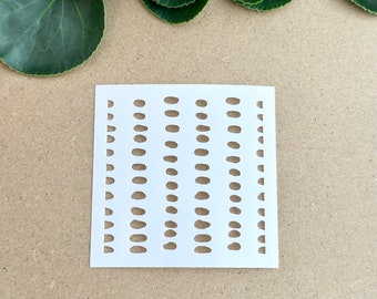 Organic Dotted Lines - Mini Stencil | Polymer Clay Stencil