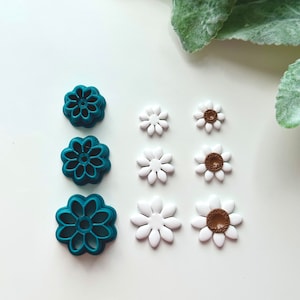 8 Blütenblätter | Polymer Clay Cutter | Ohrring & Schmuck Maker Zubehör