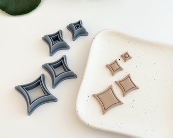 Bordered Twinkle Star | Polymer Clay Cutter | Earring & Jewelry Maker Supplies