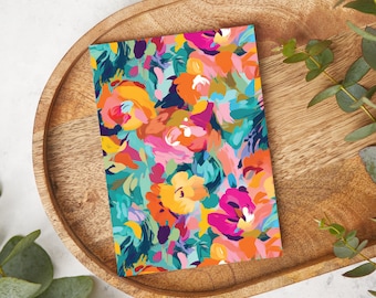 Bright Abstract Flowers | T0441 | Water Soluble Transfer Paper | Polymer Clay Earring & Jewelry Image Transfers | Former SKU SV20