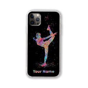 バレエ パーソナライズされた電話ケース 女性 バレエ カスタム名 iPhone Samsung Galaxy カスタマイズされたテキスト 引用 踊る女性 女の子 パーソナライズされたギフト