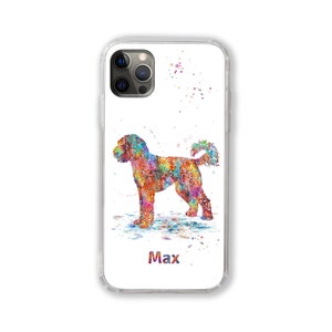 Goldendoodle Telefonskal Personligt Hund Anpassat Namn iPhone Samsung Huawei Anpassat iPhoneskal Personlig Text Husdjurspresent till hundägare