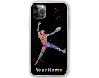 Softball Player Personalized Phone Case Female Softballer Pitcher Custom Name iPhone Samsung Customized Text Quote Woman Girl Personalised