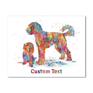 Dog Name Goldendoodle Personalized Poster Custom Picture Personalised Art Decor Illustration Customized Gift For Pet Owner Painting Print