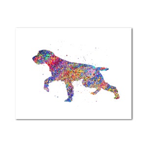 German Wirehaired Pointer Digital Download File Animal Lovers Art Gift, Digital Painting Dog Pet Wall Art Decor, Ready to download