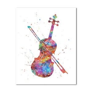 Violin Poster Painting Print Picture Gift For Violin Player Fiddle Wall Art Interior Wall Decor Musical Instrument Home Decor Modern Artwork