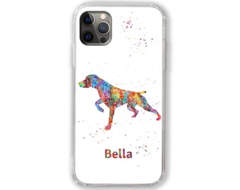 Deutsch Kurzhaar Handyhülle Personalisierter Hund Name iPhone Samsung Huawei Personalisierter Text Haustier Geschenk Hundebesitzer