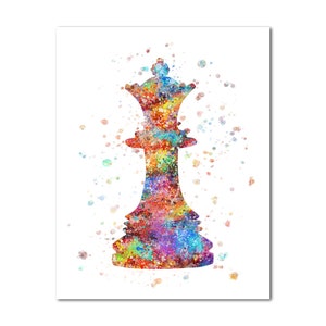 Chess Queen Poster Print Wall Art Decor Chess Queen Picture Painting Print Art Chess Queen Art Illustration For Wall Decoration