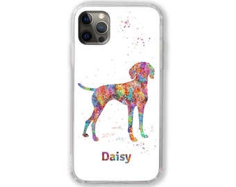 Vizsla Phone Case Personalized Dog Custom Name iPhone Samsung Galaxy Huawei Customized Case Personalised Text Pet Gift for dog owner