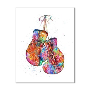 Boxing Gloves Poster Wall Art Painting Print Gift For Sportsman Boxing Home Decor Modern Artwork Interior Wall Decor Picture Gift For Boxer
