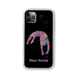 Custodia per telefono personalizzata per ginnastica Ginnasta femminile Nome personalizzato iPhone Samsung Galaxy Testo personalizzato Citazione Donna Ragazza Regalo personalizzato