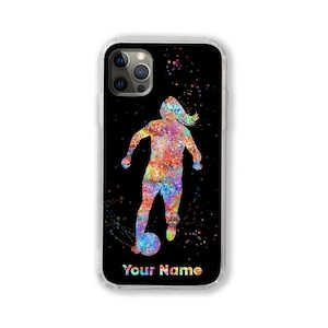 サッカー選手のパーソナライズされた電話ケース 女性サッカー カスタム名 iPhone Samsung Huawei カスタマイズされたテキスト引用 女性 女の子 サッカー パーソナライズ