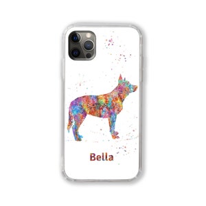 Australian Cattle Dog Phone Case Personalized Dog Custom Name iPhone Samsung Galaxy Huawei Customized Text Pet Gift for dog owner