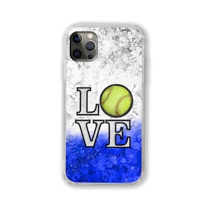 Personalisierte Farben Handyhülle Softball Personalisierte iPhone Samsung Galaxy Fans vorhanden Benutzerdefinierte Farben Softball Spieler benutzerdefinierte Kunst Geschenk