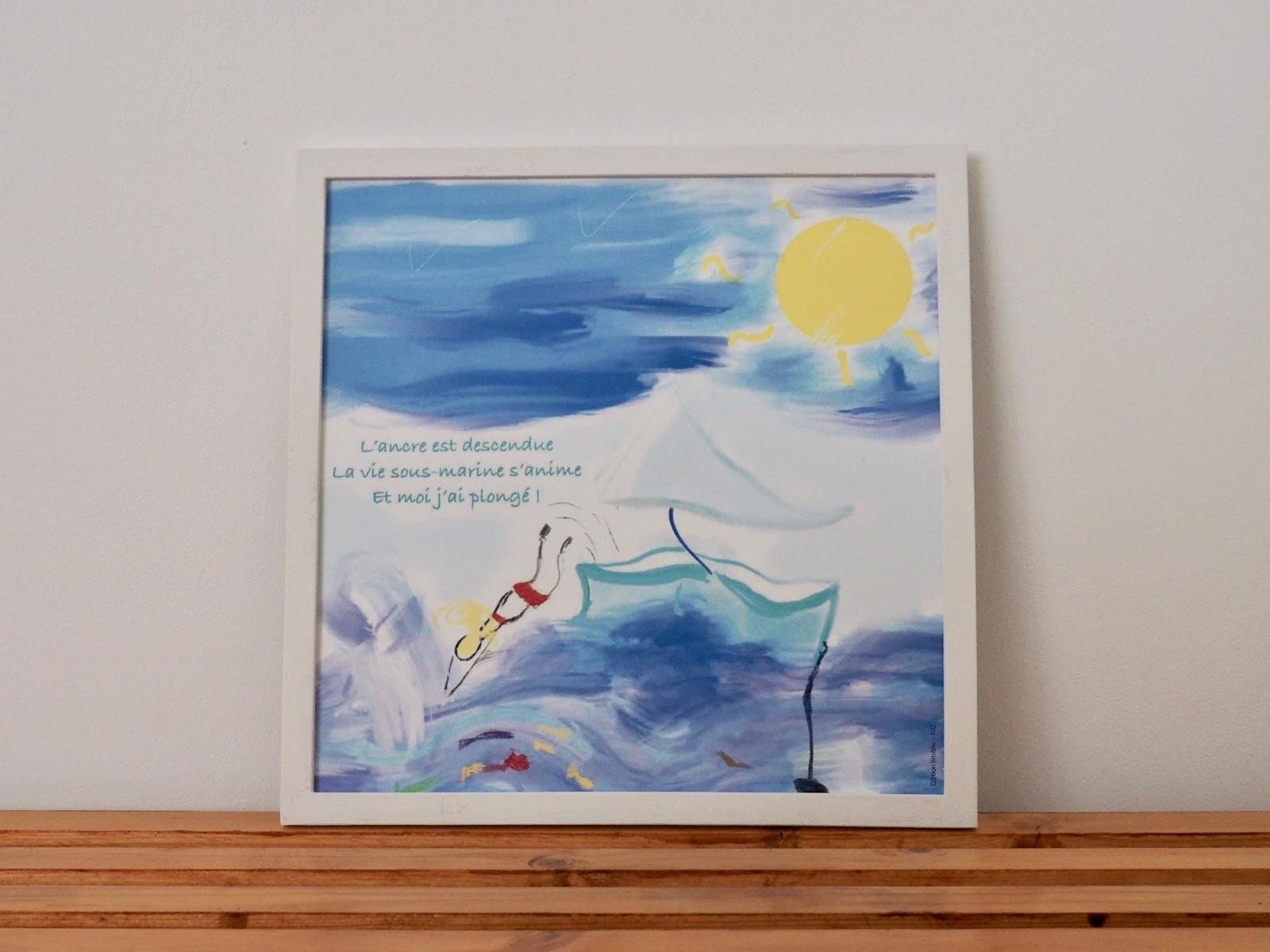 Illustration Encadrée Haïku J'ai Plongé